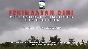 Update Peringatan Dini Informasi MKG, berlaku 21 - 27 Oktober 2024