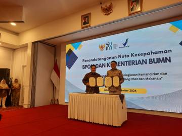 Momen Penandatanganan Nota Kesepahaman BPOM dan Kementerian BUMN 