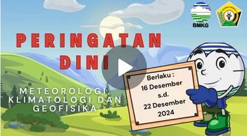 Update Peringatan Dini Informasi MKG, berlaku tanggal 16 - 22 Desember 2024