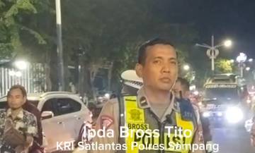 Malam Tahun Baru, Arus Lalu Lintas di Sampang Lancar