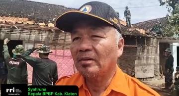 Angin Kencang di Klaten  Rusak 60 Rumah Warga