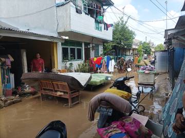 Banjir di Bekasi Berangsur-angsur Surut