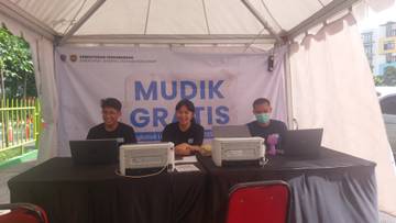 Warga Bekasi Antusias Ikut Progam Mudik Gratis 