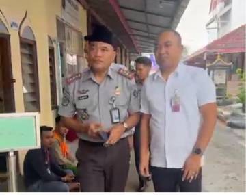 Suasana Layanan Kunjungan Idulfitri di Lapas Kelas II A Pamekasan 