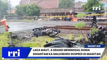 Empat Orang Meninggal Tertabrak KA Malioboro di Magetan