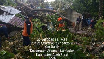 Enam Gampong Terdampak Badai, Rumah dan Jalan Rusak