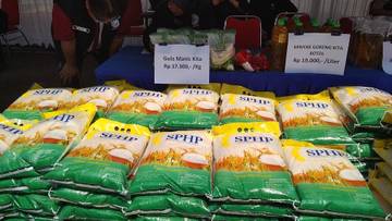 Polres Sragen-Bulog Surakarta Selenggarakan Gerakan Pangan Murah 