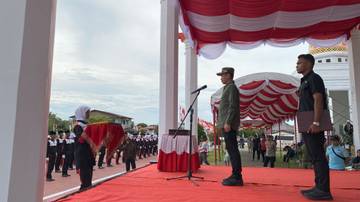 Persiapan Lapangan Upacara di Aceh Barat Hampir Rampung