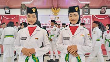 Suasana Pengukuhan Paskibraka Sampang 2025