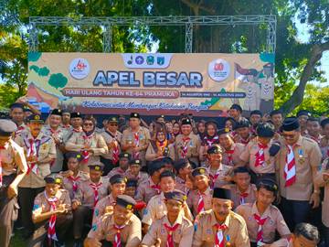 ApelBesarHUT ke-64 Pramuka Magetan,Momentum Kolaborasi Bangun Ketahanan Bangsa