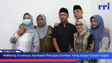 Walikota Surabaya Apresiasi Petugas Damkar yang Gugur Tugas