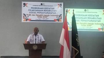 Kalapas Biak: Rehabilitasi Sosial Pemasyarakatan diikuti 23 WB 