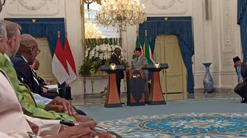 Pekikan Semangat Indonesia-Afsel di Istana Merdeka