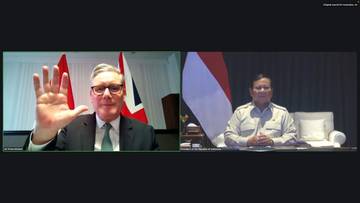 Konferensi Video Presiden Prabowo dan PM Starmer