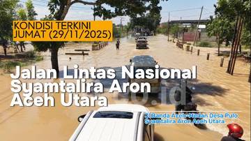 Jalur Lintas Nasional di Syamtalira Aron Kembali Normal