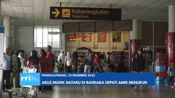 Arus Mudik di Bandara Depati Amir Menurun