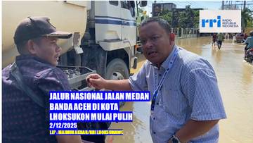 Jalur Nasional Jalan Medan Banda Aceh Mulai Pulih