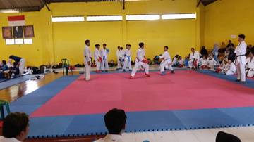 Situasi Latihan Bersama Karateka Sumenep dan Pamekasan 