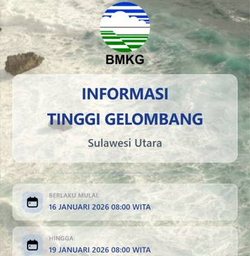 Depresi Tropis Picu Gelombang Tinggi di Utara Sulawesi