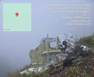 Tim SAR Temukan Badan Pesawat ATR 42-500