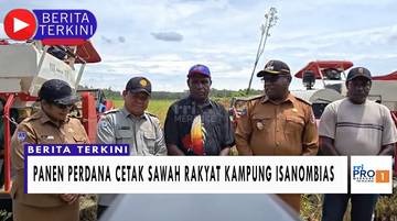 Panen Perdana Cetak Sawah Rakyat Kampung Isanombias