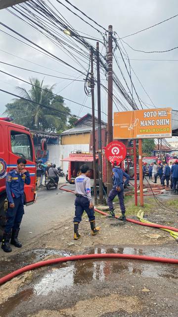 Ini Keterangan Damkar Bogor Kebakaran Warung Soto Ohim 
