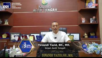Ucapan Hari Radio 2023 Kajari Aceh Tengah Yovandi Yazid