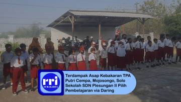 Terdampak Asap Kebakaran TPA Solo, Siswa SDN Plesungan II Belajar Daring