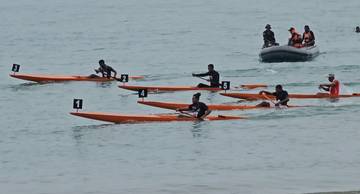 Lomba Dayung Tradisional FKACP Nabire Diikuti Puluhan Peserta